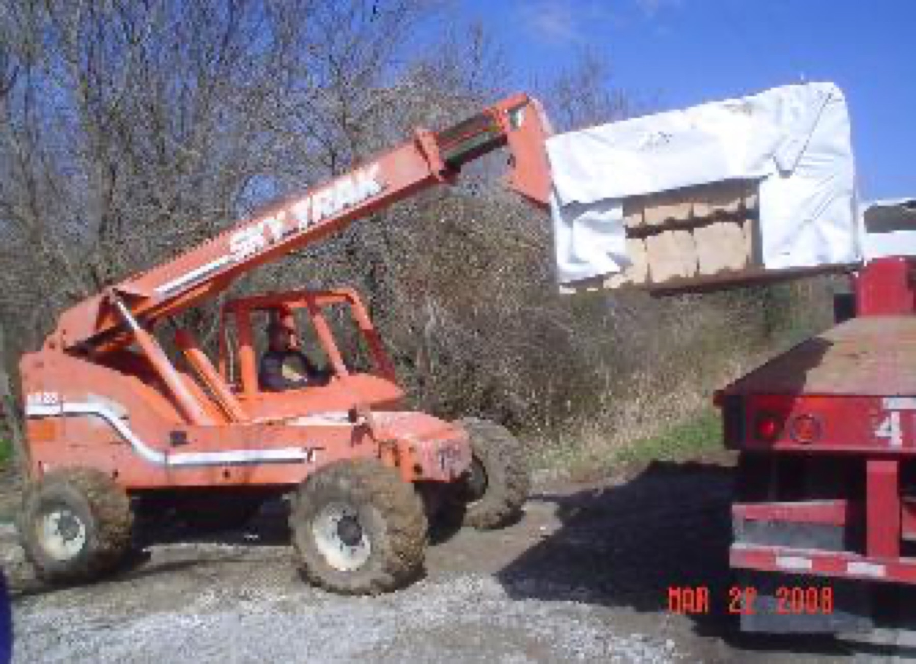 Setting a log during new construction